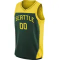 Men's Custom ＃00 Explorer Edition Victory Green Seattle Storm 2021 Jersey