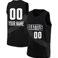 Men's Custom ＃00 Rebel Edition Victory Black Seattle Storm 2021 Jersey