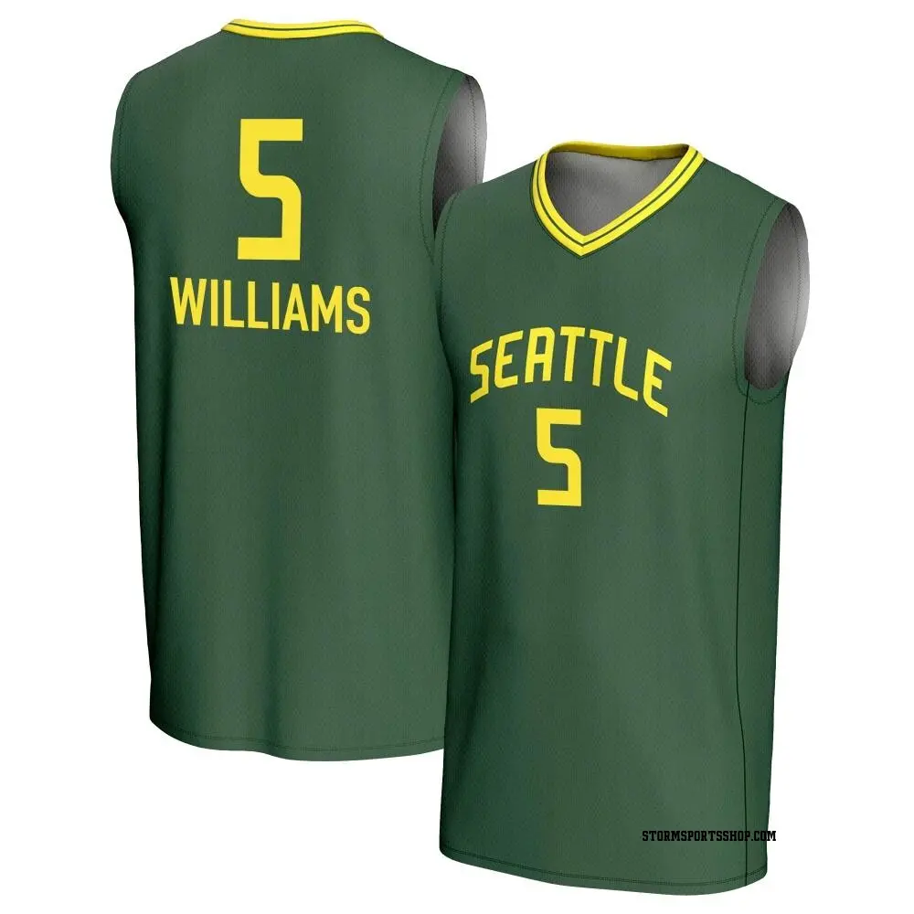 Men's Gabby Williams ＃5 Replica Green Seattle Storm Lightweight Jersey