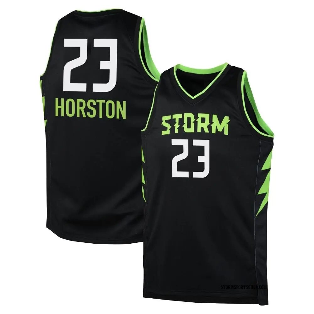 Men's Jordan Horston ＃23 Black Seattle Storm 2024 Rebel Edition Jersey