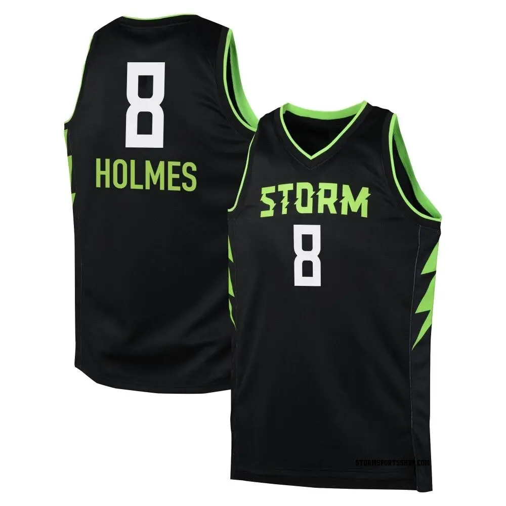 Men's Joyner Holmes ＃8 Black Seattle Storm 2024 Rebel Edition Jersey