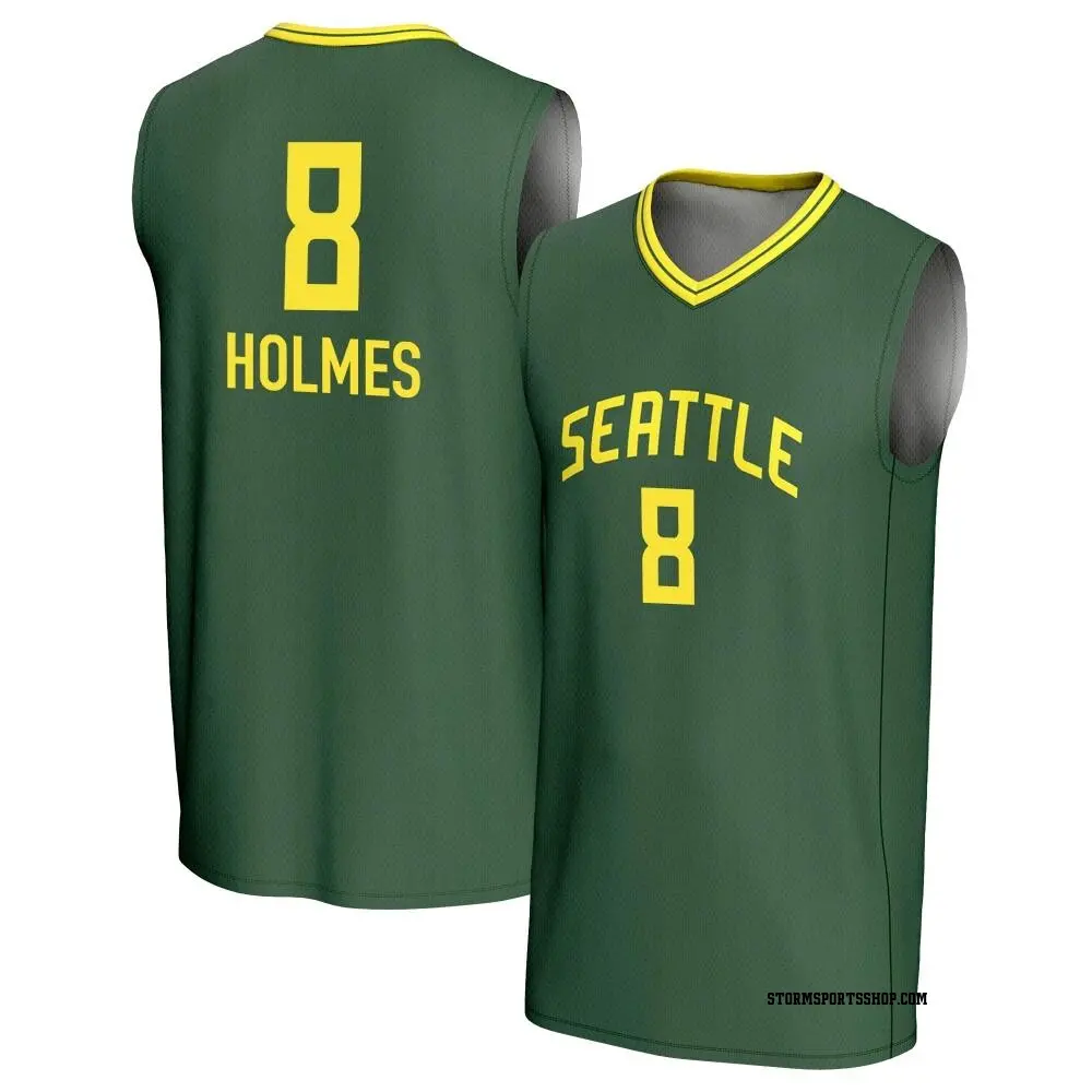 Men's Joyner Holmes ＃8 Replica Green Seattle Storm Lightweight Jersey