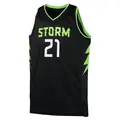 Men's Mercedes Russell ＃21 Black Seattle Storm 2024 Rebel Edition Jersey