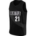 Men's Mercedes Russell ＃21 Rebel Edition Victory Black Seattle Storm 2021 Jersey