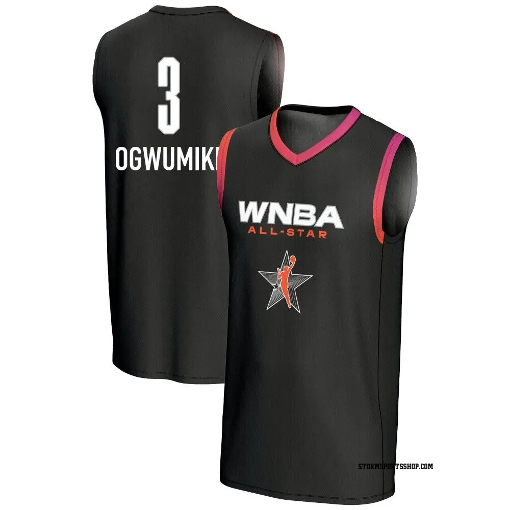 Men's Nneka Ogwumike ＃3 Replica Black Seattle Storm 2024 All-Star Game Lightweight Jersey