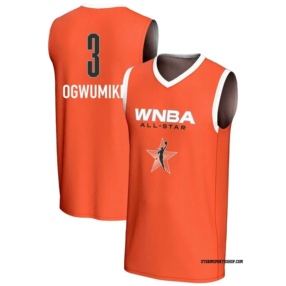 Men's Nneka Ogwumike ＃3 Replica Orange Seattle Storm 2024 All-Star Game Lightweight Jersey