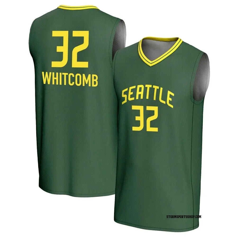 Men's Sami Whitcomb ＃32 Replica Green Seattle Storm Lightweight Jersey