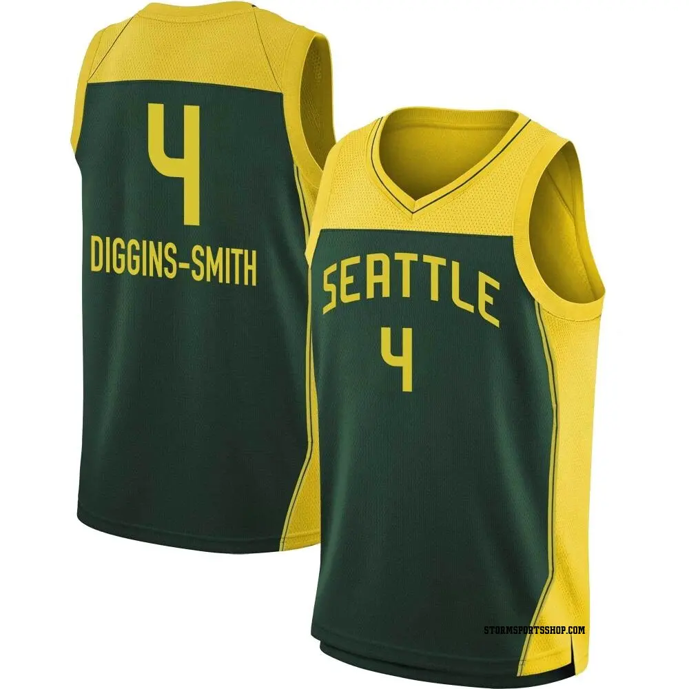 Men's Skylar Diggins-Smith ＃4 Explorer Edition Victory Green Seattle Storm 2021 Jersey