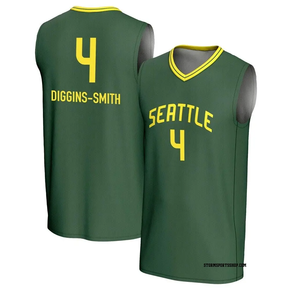 Men's Skylar Diggins-Smith ＃4 Replica Green Seattle Storm Lightweight Jersey