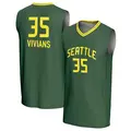 Men's Victoria Vivians ＃35 Replica Green Seattle Storm Lightweight Jersey