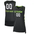 Women's Custom ＃00 Black Seattle Storm 2024 Rebel Edition Jersey