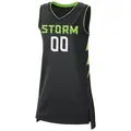 Women's Custom ＃00 Black Seattle Storm 2024 Rebel Edition Jersey