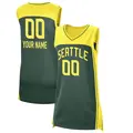 Women's Custom ＃00 Explorer Edition Victory Green Seattle Storm 2021 Jersey