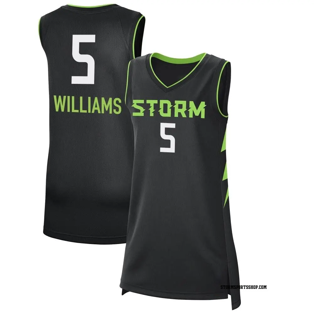 Women's Gabby Williams ＃5 Black Seattle Storm 2024 Rebel Edition Jersey