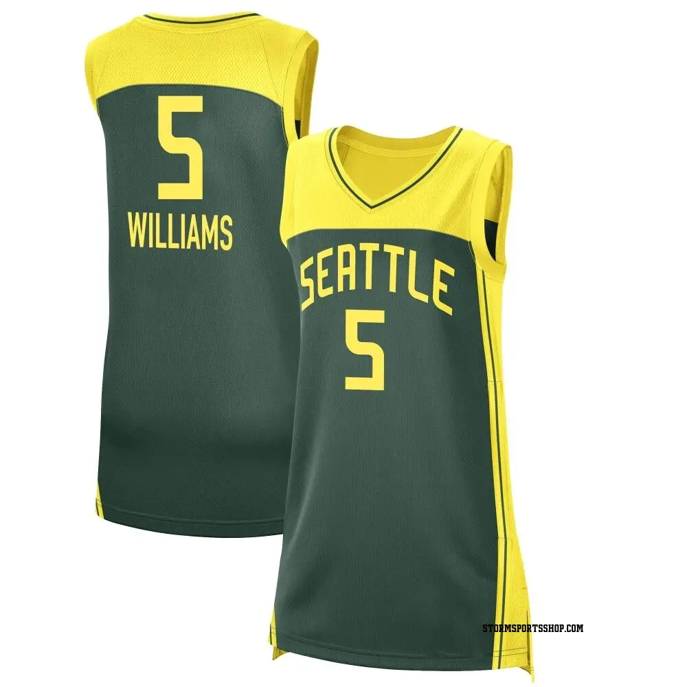 Women's Gabby Williams ＃5 Explorer Edition Victory Green Seattle Storm 2021 Jersey