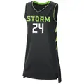 Women's Jewell Loyd ＃24 Black Seattle Storm 2024 Rebel Edition Jersey