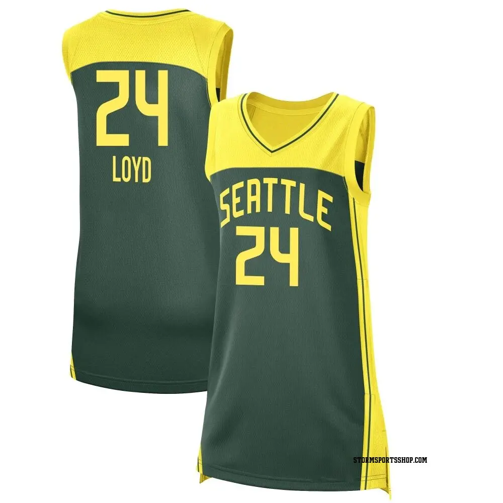 Women's Jewell Loyd ＃24 Explorer Edition Victory Green Seattle Storm 2021 Jersey