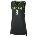 Women's Joyner Holmes ＃8 Black Seattle Storm 2024 Rebel Edition Jersey