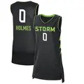 Women's Mackenzie Holmes ＃0 Black Seattle Storm 2024 Rebel Edition Jersey