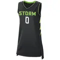 Women's Mackenzie Holmes ＃0 Black Seattle Storm 2024 Rebel Edition Jersey