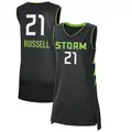 Women's Mercedes Russell ＃21 Black Seattle Storm 2024 Rebel Edition Jersey