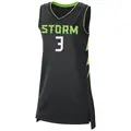 Women's Nneka Ogwumike ＃3 Black Seattle Storm 2024 Rebel Edition Jersey