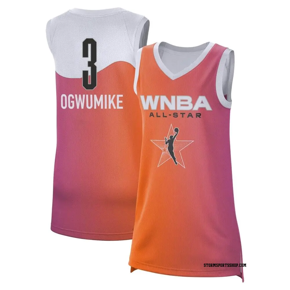 Women's Nneka Ogwumike ＃3 Game Pink Seattle Storm 2024 All-Star Victory Jersey