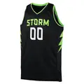 Youth Custom ＃00 Black Seattle Storm 2024 Rebel Edition Jersey