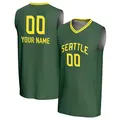 Youth Custom ＃00 Replica Green Seattle Storm Lightweight Jersey