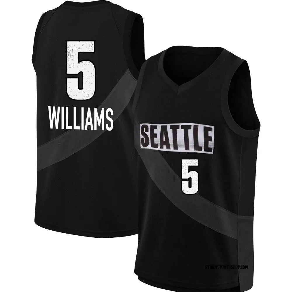 Youth Gabby Williams ＃5 Rebel Edition Victory Black Seattle Storm 2021 Jersey