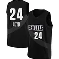 Youth Jewell Loyd ＃24 Rebel Edition Victory Black Seattle Storm 2021 Jersey