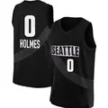 Youth Mackenzie Holmes ＃0 Rebel Edition Victory Black Seattle Storm 2021 Jersey