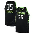 Youth Victoria Vivians ＃35 Black Seattle Storm 2024 Rebel Edition Jersey